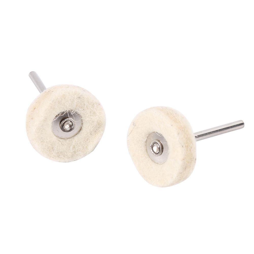 10PCS 25MM Wool Felt Polishing Buffing Drill Grinder Wheel Brushes With Handle For Rotary Tool
