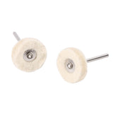10PCS 25MM Wool Felt Polishing Buffing Drill Grinder Wheel Brushes With Handle For Rotary Tool