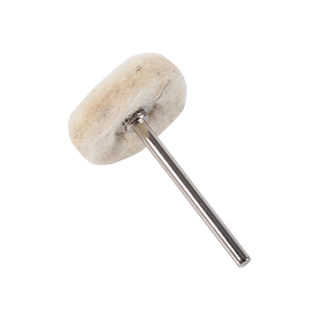 10PCS 25MM Wool Felt Polishing Buffing Drill Grinder Wheel Brushes With Handle For Rotary Tool