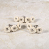 10PCS 25MM Wool Felt Polishing Buffing Drill Grinder Wheel Brushes With Handle For Rotary Tool - Rear View