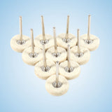 10PCS 25MM Wool Felt Polishing Buffing Drill Grinder Wheel Brushes With Handle For Rotary Tool - Extra Image