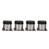 4Pcs Stainless Steel Height Adjustable Feet Cabinet Legs Round Stand Holder 60 X 60mm - Front View