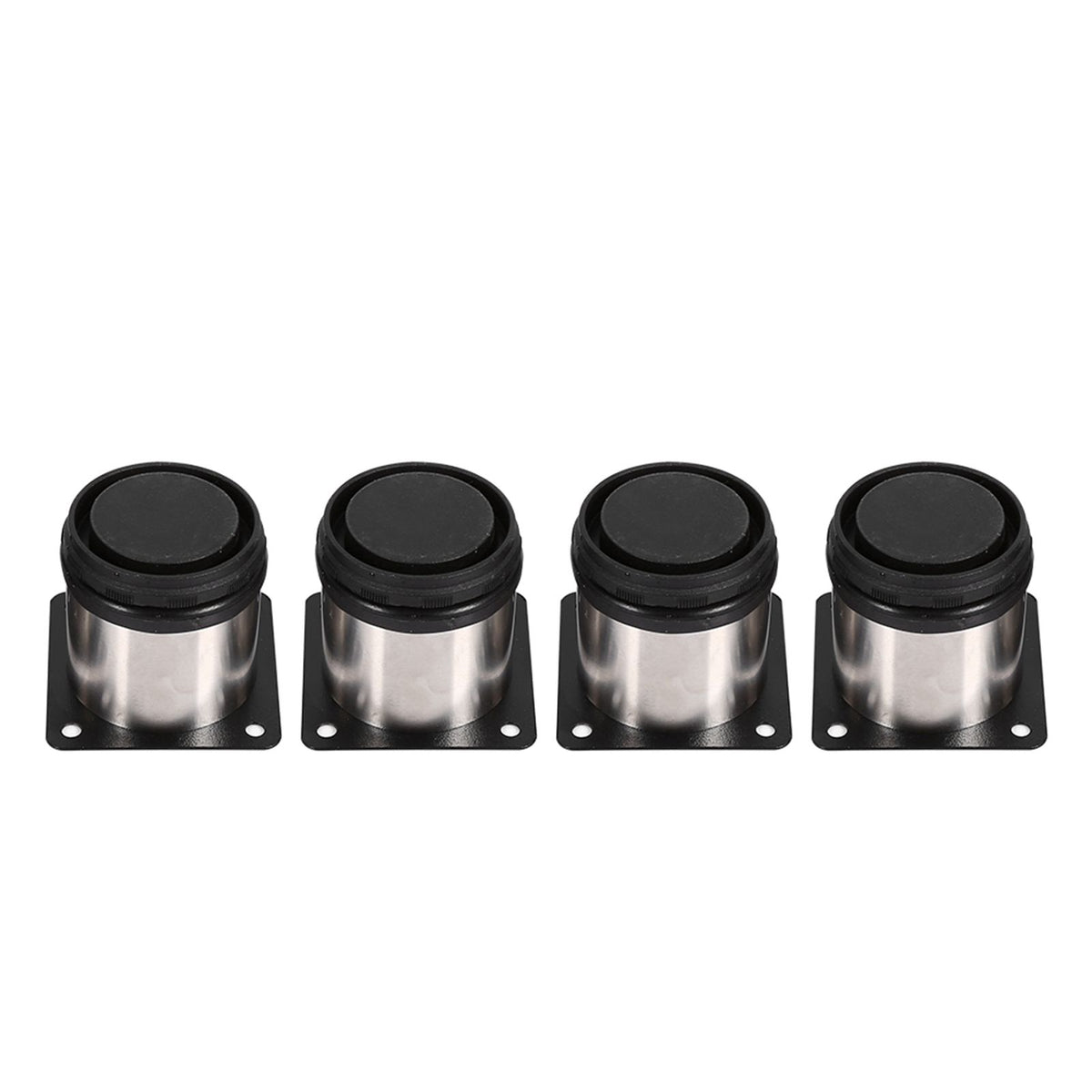 4Pcs Stainless Steel Height Adjustable Feet Cabinet Legs Round Stand Holder 60 X 60mm