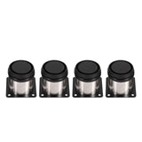 4Pcs Stainless Steel Height Adjustable Feet Cabinet Legs Round Stand Holder 60 X 60mm - Side View