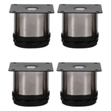 4Pcs Stainless Steel Height Adjustable Feet Cabinet Legs Round Stand Holder 60 X 60mm