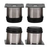 4Pcs Stainless Steel Height Adjustable Feet Cabinet Legs Round Stand Holder 60 X 60mm