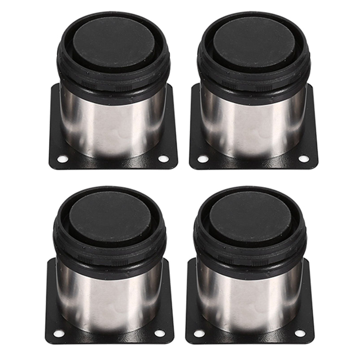 4Pcs Stainless Steel Height Adjustable Feet Cabinet Legs Round Stand Holder 60 X 60mm