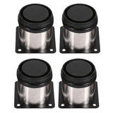 4Pcs Stainless Steel Height Adjustable Feet Cabinet Legs Round Stand Holder 60 X 60mm
