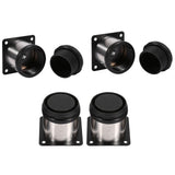 4Pcs Stainless Steel Height Adjustable Feet Cabinet Legs Round Stand Holder 60 X 60mm