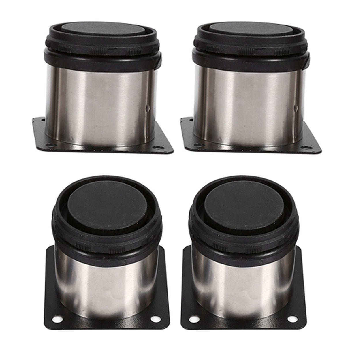 4Pcs Stainless Steel Height Adjustable Feet Cabinet Legs Round Stand Holder 60 X 60mm