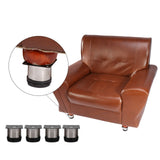 4Pcs Stainless Steel Height Adjustable Feet Cabinet Legs Round Stand Holder 60 X 60mm