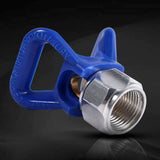 Airless Paint Spray Sprayer Gun Tip Guard Nozzle Seat Replacement Universal Tool Blue New - Low Angle