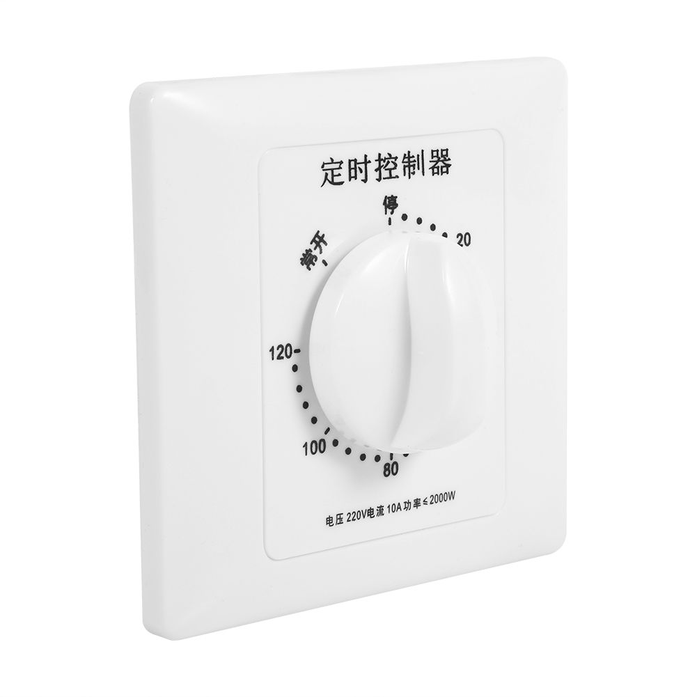AC 220V High Power Pump Timer Indoor Mechanical Time Switch Countdown Control Panel 120 Min