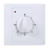 1Pc AC 220V 10A 30Min Electric Time Countdown Digital Time Plug Timer Switch Control Socket - Top-Down View