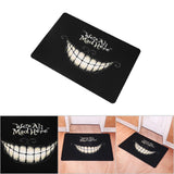 Funny Door Mat Rubber Floor Rug NOn slip Pad Indoor Outdoor Doormat Carpet 4#We're All Mad Here