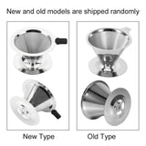 1Pc Stainless Steel Pour Over Coffee Dripper Double Layer Mesh Filter Cup Stand Home Office Use - Extra Image