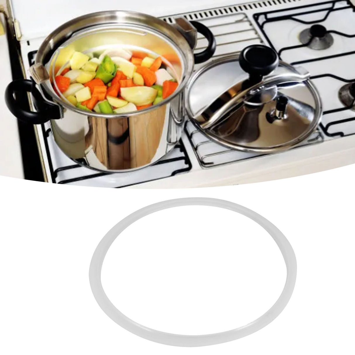 Replacement Clear Silicone Gasket Sealing Ring for Home Pressure Cooker Kitchen Tool (Inner diameter 32cm)