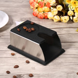 Coffee Tamper Holder Coffee Powder Maker Stand Rack Tool Stainless Steel Silicone (Black) - Top-Down View