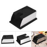 Coffee Tamper Holder Coffee Powder Maker Stand Rack Tool Stainless Steel Silicone (Black) - Rear View