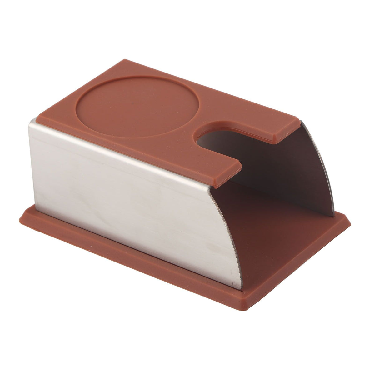 Coffee Tamper Holder Coffee Powder Maker Stand Rack Tool Stainless Steel Silicone (Coffee)