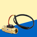 1Pc New G1/2" Copper Hall Effect Liquid Water Flow Sensor Switch Flowmeter Meter 1-30L/min