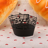 50Pcs Cupcake Papper Wrapper Musical Notes Hollow Out Wedding Birthday Party Decoration Black
