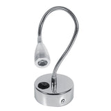 Silver LED Wall Lamps Flexible Gooseneck Bedroom Bedside Reading Light Warm White (Type 2)