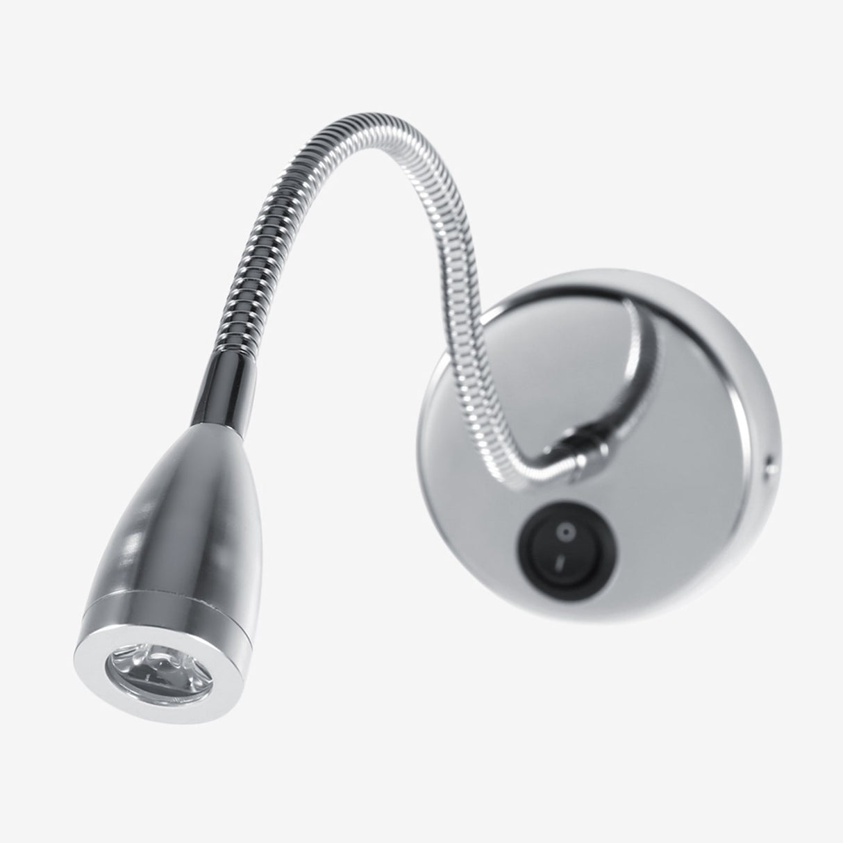 Silver LED Wall Lamps Flexible Gooseneck Bedroom Bedside Reading Light Warm White (Type 2)