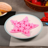 Five Star Shaped Cool Silicone Ice Cube Tray Freeze Mold Maker Tools for Club Bar Party (Pink)