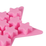 Five Star Shaped Cool Silicone Ice Cube Tray Freeze Mold Maker Tools for Club Bar Party (Pink)