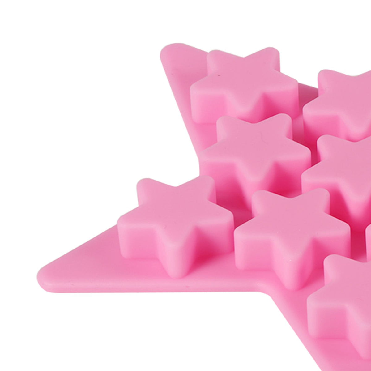 Five Star Shaped Cool Silicone Ice Cube Tray Freeze Mold Maker Tools for Club Bar Party (Pink)