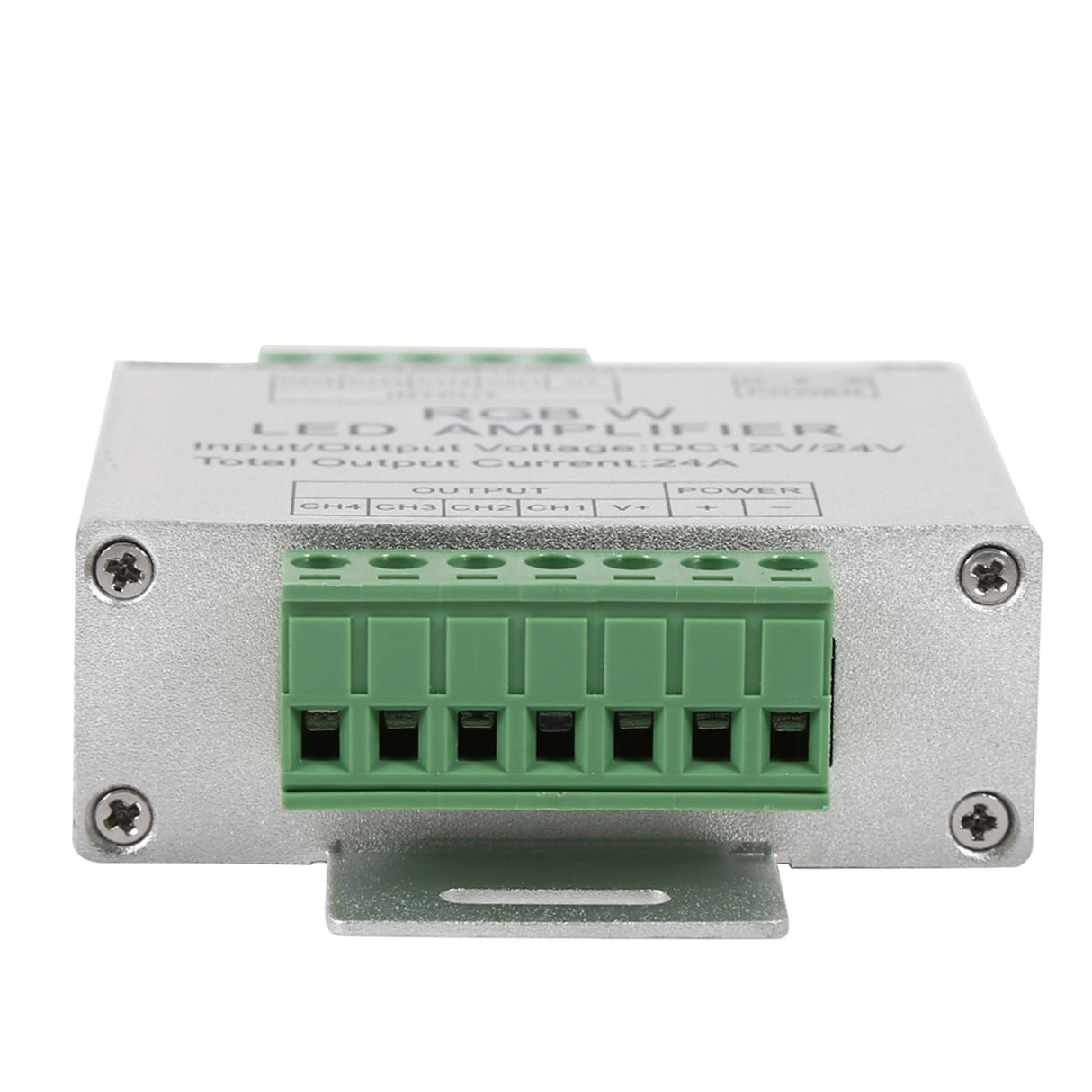 DC12-24V 24A RGBW Signal Amplifier 4 Channel Output Circuit Aluminum Shell LED Strip Controller