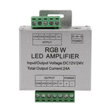 DC12-24V 24A RGBW Signal Amplifier 4 Channel Output Circuit Aluminum Shell LED Strip Controller - 45-Degree Angle