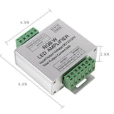 DC12-24V 24A RGBW Signal Amplifier 4 Channel Output Circuit Aluminum Shell LED Strip Controller