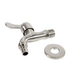 G1/2'' Washing Machine Tub Tap 304 Stainless Steel Chrome Clod Water Faucet (Sharp Mouth)