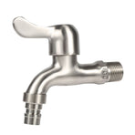 G1/2'' Washing Machine Tub Tap 304 Stainless Steel Chrome Clod Water Faucet (Sharp Mouth)