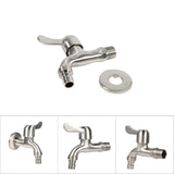 G1/2'' Washing Machine Tub Tap 304 Stainless Steel Chrome Clod Water Faucet (Sharp Mouth)