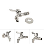G1/2'' Washing Machine Tub Tap 304 Stainless Steel Chrome Clod Water Faucet (Sharp Mouth)