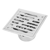 Stainless Steel Square AntiOdor Bathroom Floor Drain Waste Gate Shower Drainer Large Caliber(110*110mm)