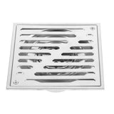Stainless Steel Square AntiOdor Bathroom Floor Drain Waste Gate Shower Drainer Large Caliber(150*150mm)