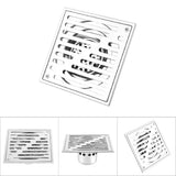 Stainless Steel Square AntiOdor Bathroom Floor Drain Waste Gate Shower Drainer Large Caliber(150*150mm)