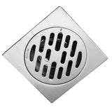 Thick Stainless Steel Square Antiodor Bathroom Floor Drain Cover Waste Gate Shower Drainer (Type 2) - 45-Degree Angle