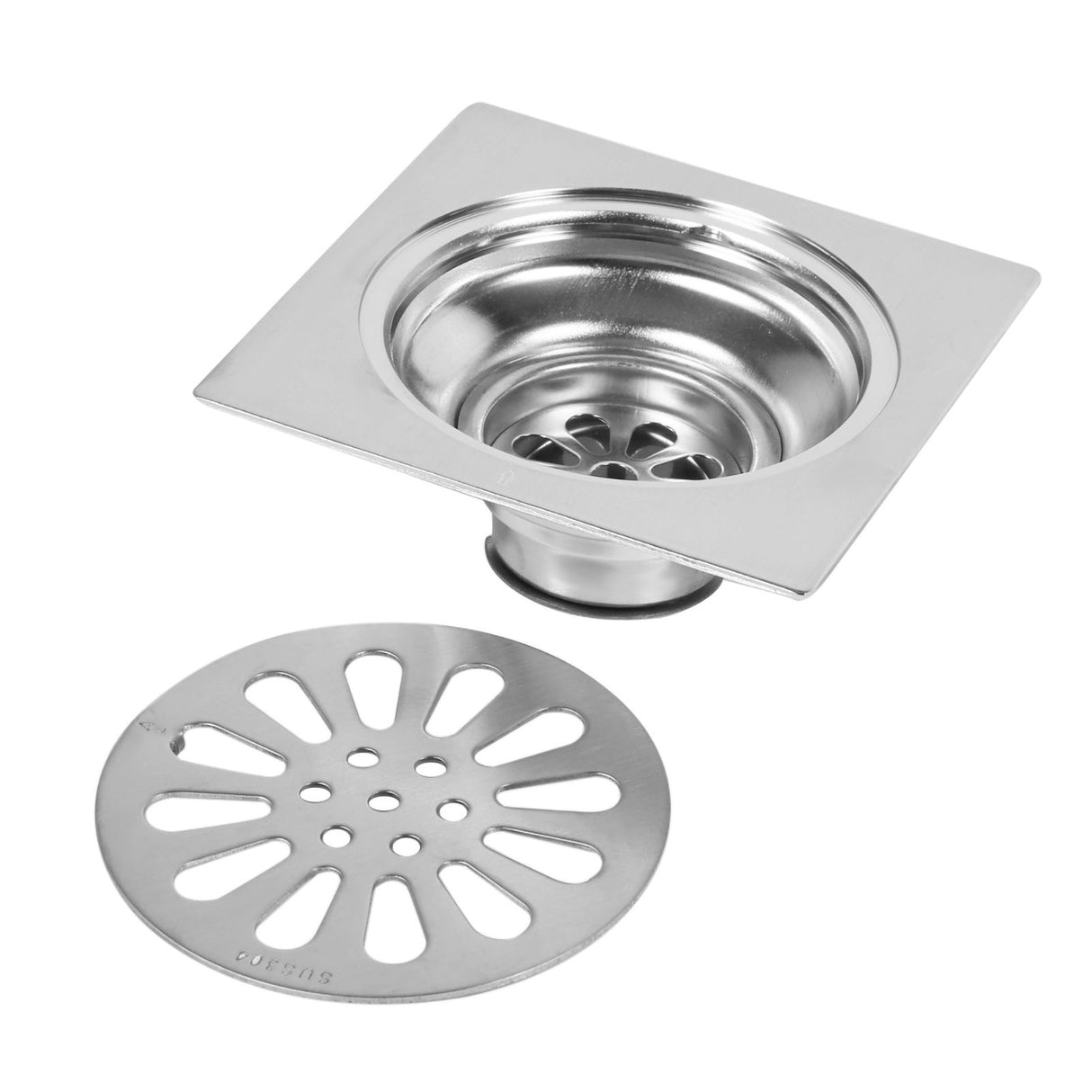 Thick Stainless Steel Square Antiodor Bathroom Floor Drain Cover Waste Gate Shower Drainer (Type 3)