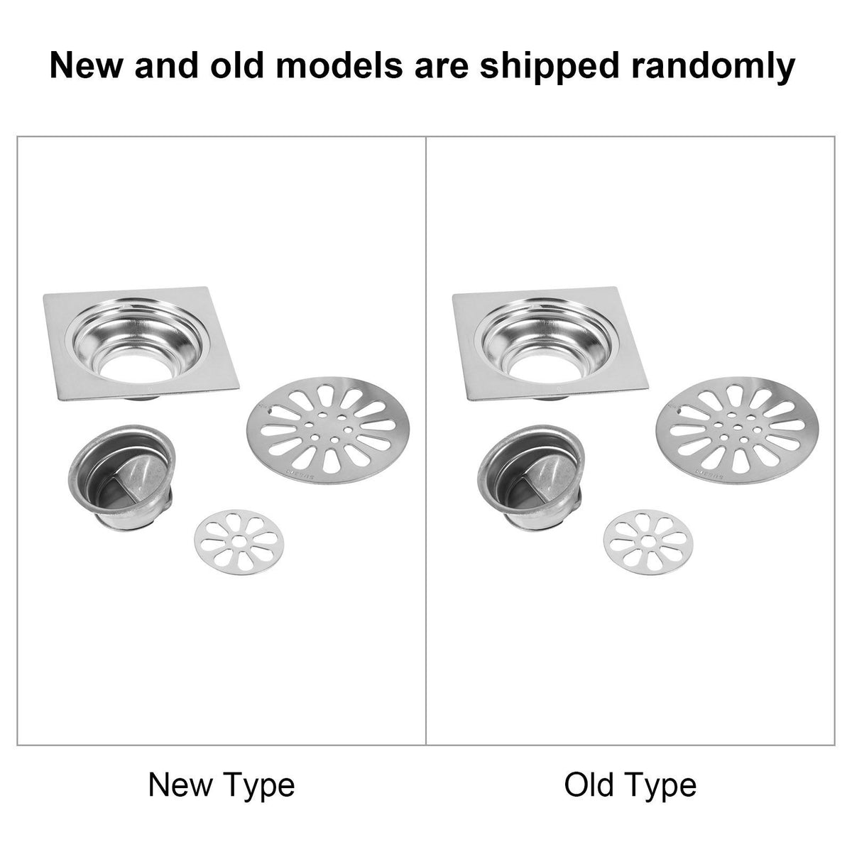 Thick Stainless Steel Square Antiodor Bathroom Floor Drain Cover Waste Gate Shower Drainer (Type 3)