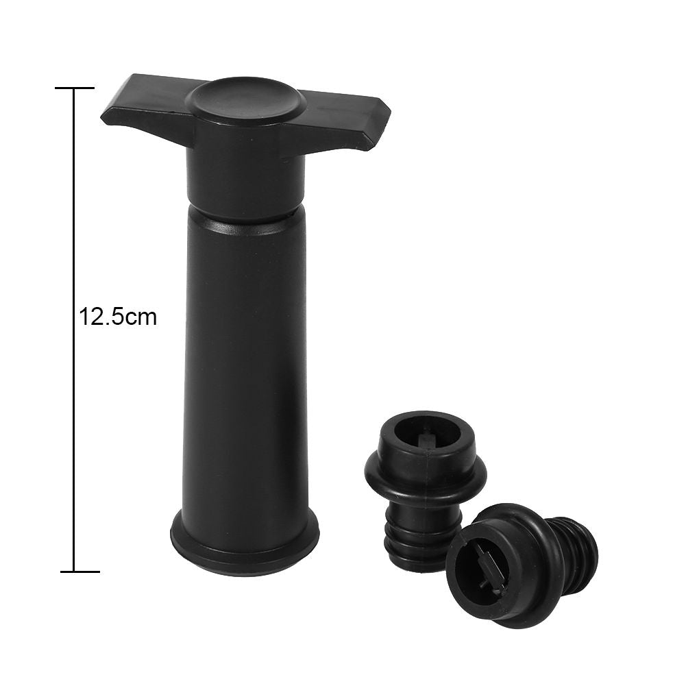 1Set Bottle Vacuum Sealed W/2 Wine Storage Bottle Stoppers Pump Preserver Air Sealer Plug