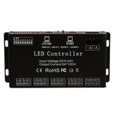 DC5V-24V 6 Channel RGB LED Controller DMX Decoder Driver Strip Module Black Color - Close-Up Angle
