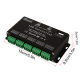 DC5V-24V 6 Channel RGB LED Controller DMX Decoder Driver Strip Module Black Color