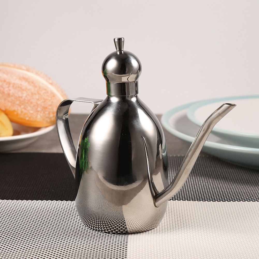 1Pc 0.35L Stainless Steel Olive Oil Dispenser Vinegar Pot Bottle Home Kitchen Use Hot