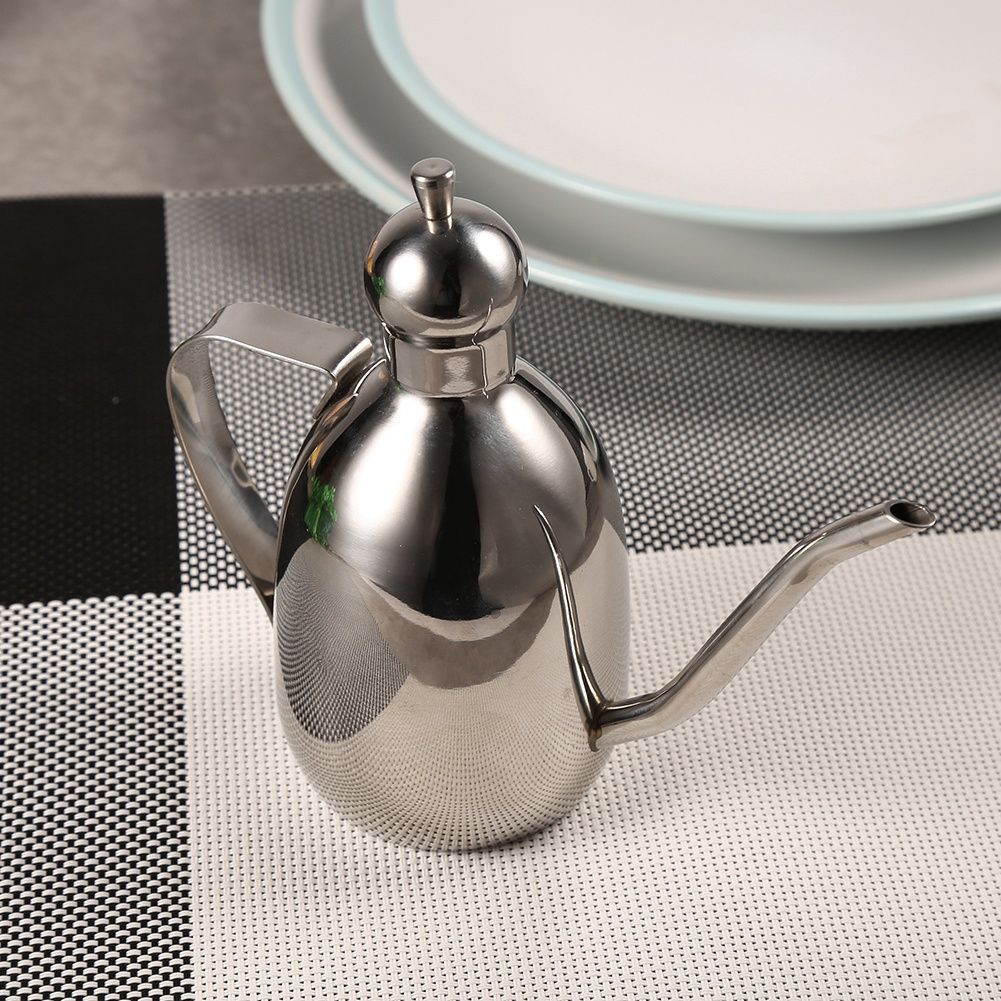 1Pc 0.35L Stainless Steel Olive Oil Dispenser Vinegar Pot Bottle Home Kitchen Use Hot