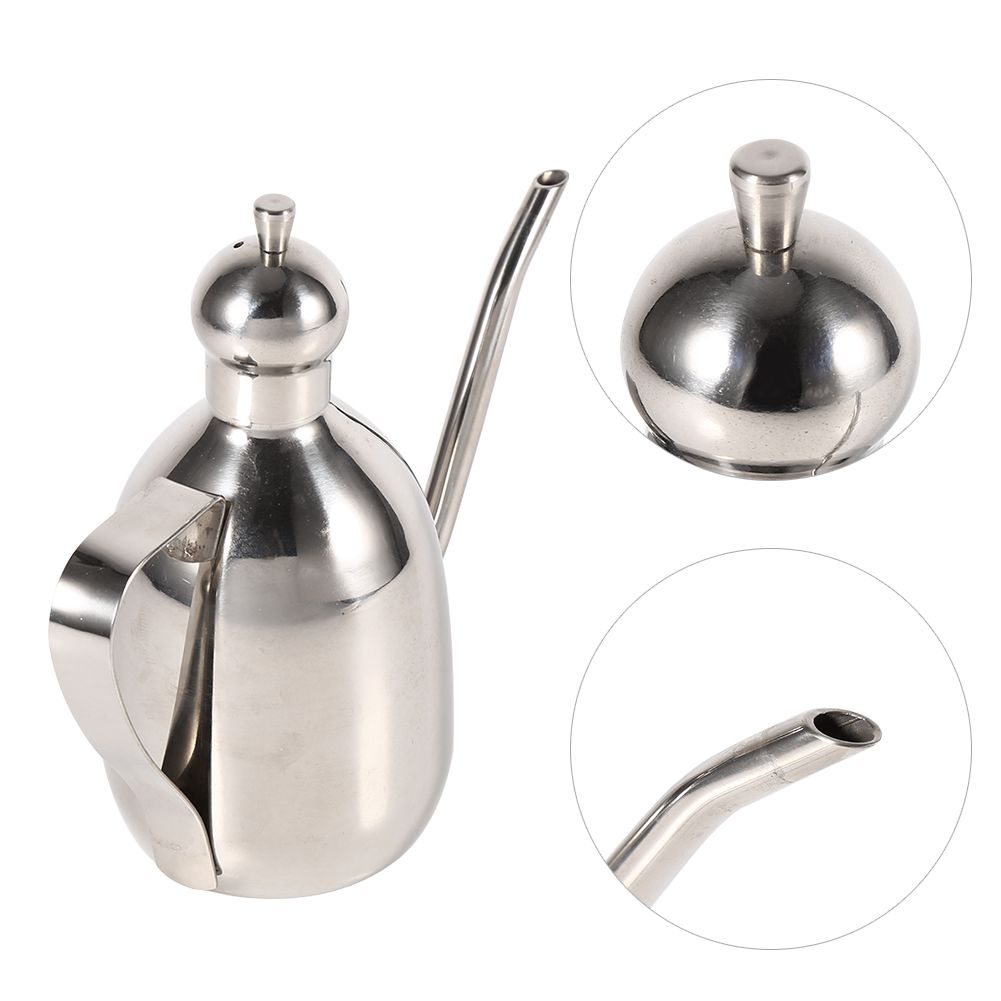 1Pc 0.35L Stainless Steel Olive Oil Dispenser Vinegar Pot Bottle Home Kitchen Use Hot
